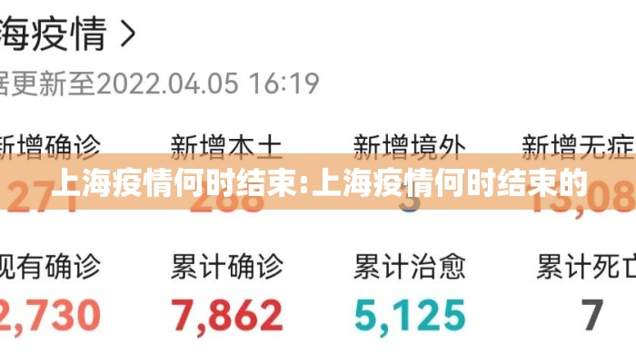 上海疫情何时结束:上海疫情何时结束的