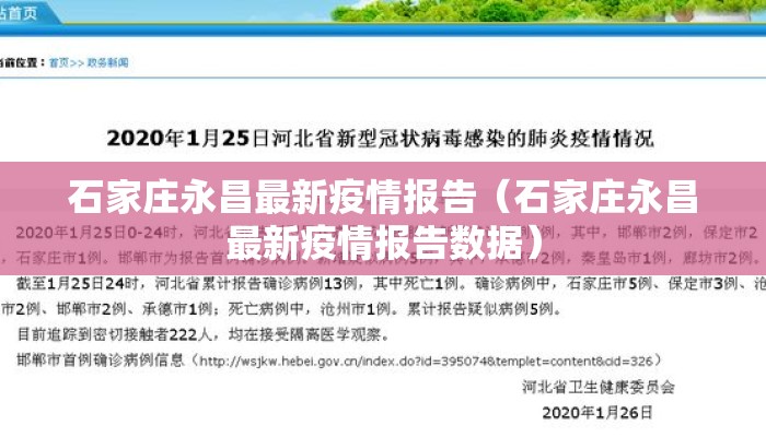 石家庄永昌最新疫情报告（石家庄永昌最新疫情报告数据）