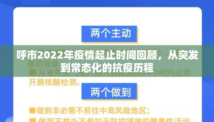 呼市2022年疫情起止时间回顾，从突发到常态化的抗疫历程
