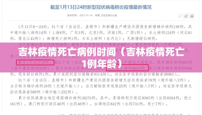 吉林疫情死亡病例时间（吉林疫情死亡1例年龄）