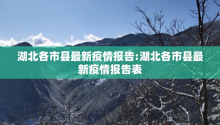 湖北各市县最新疫情报告:湖北各市县最新疫情报告表