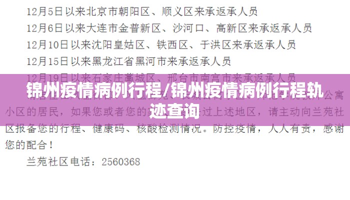 锦州疫情病例行程/锦州疫情病例行程轨迹查询