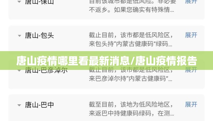 唐山疫情哪里看最新消息/唐山疫情报告