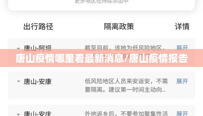 唐山疫情哪里看最新消息/唐山疫情报告