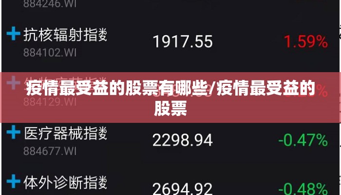 疫情最受益的股票有哪些/疫情最受益的股票