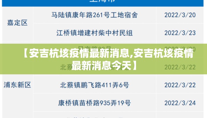 【安吉杭垓疫情最新消息,安吉杭垓疫情最新消息今天】
