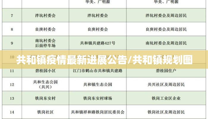 共和镇疫情最新进展公告/共和镇规划图