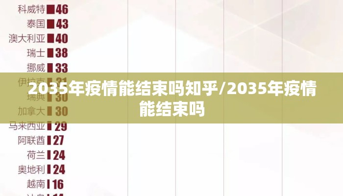 2035年疫情能结束吗知乎/2035年疫情能结束吗