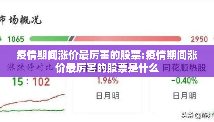 疫情期间涨价最厉害的股票:疫情期间涨价最厉害的股票是什么