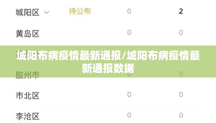 城阳布病疫情最新通报/城阳布病疫情最新通报数据