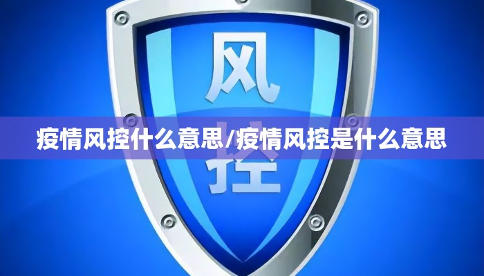 疫情风控什么意思/疫情风控是什么意思
