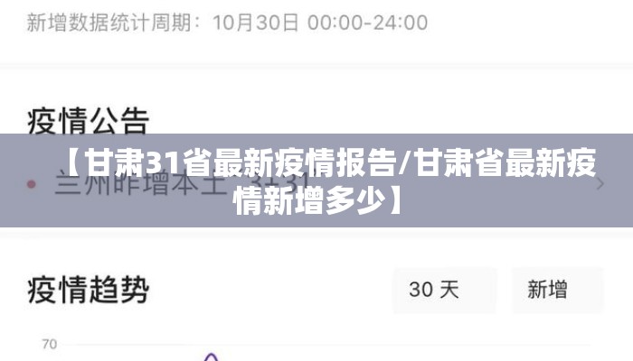 【甘肃31省最新疫情报告/甘肃省最新疫情新增多少】