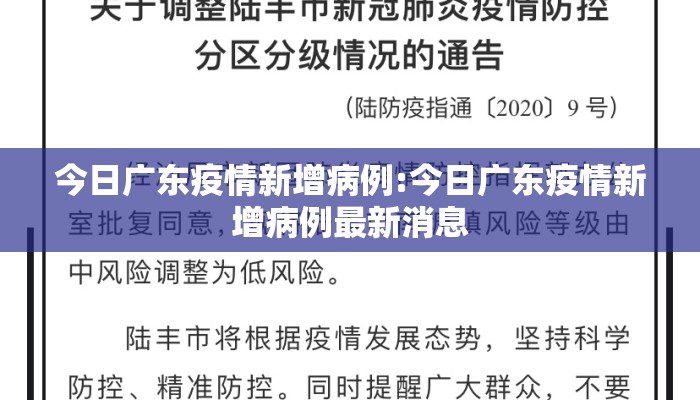 今日广东疫情新增病例:今日广东疫情新增病例最新消息