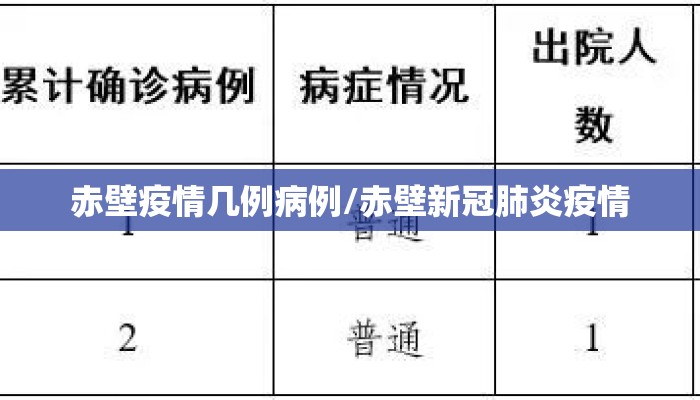 赤壁疫情几例病例/赤壁新冠肺炎疫情