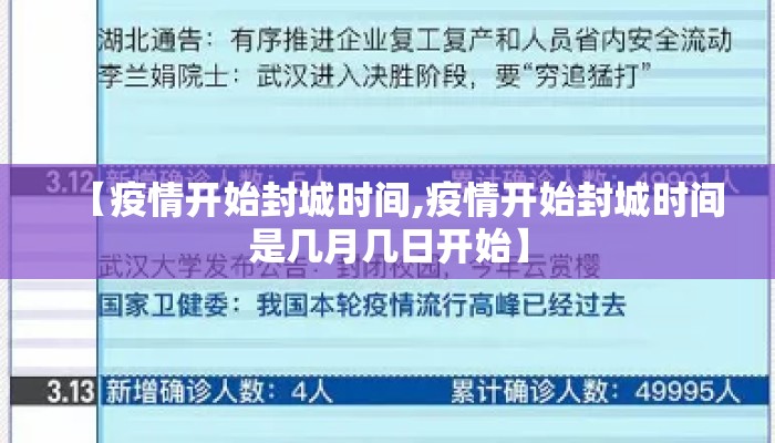 【疫情开始封城时间,疫情开始封城时间是几月几日开始】