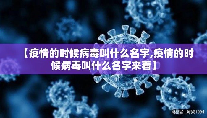 【疫情的时候病毒叫什么名字,疫情的时候病毒叫什么名字来着】