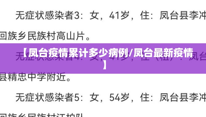 【凤台疫情累计多少病例/凤台最新疫情】