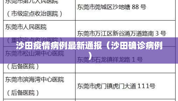 沙田疫情病例最新通报（沙田确诊病例）