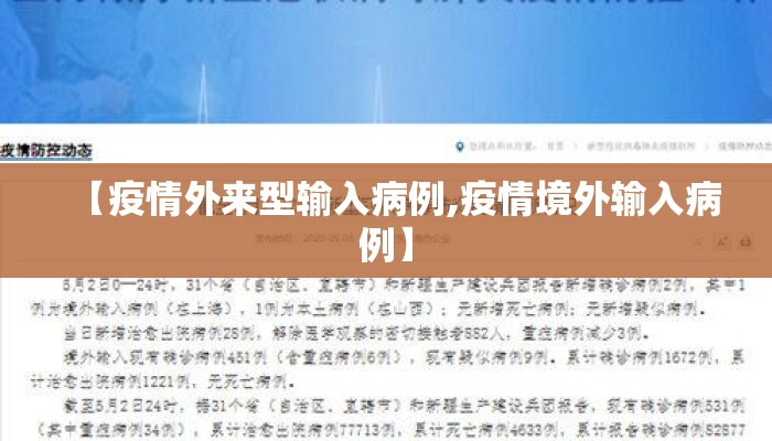 【疫情外来型输入病例,疫情境外输入病例】